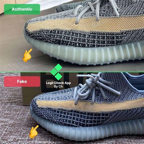 real yeezy shoes vs fake|bottom of real yeezys.